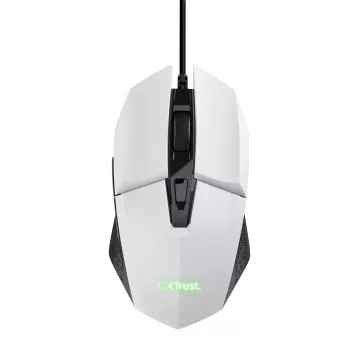 Mouse Trust Gaming Rgb Gxt 109w Felox 25066 Color Blanco Iluminacion Led 6 Botones Cable 150cm 2