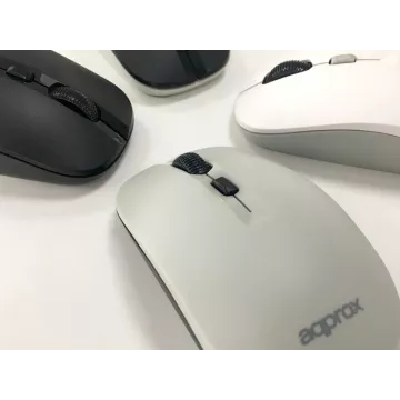 Mouse Approx Wireless Xm180 Grey Black Nano Receptor Usb Appxm180gb 2