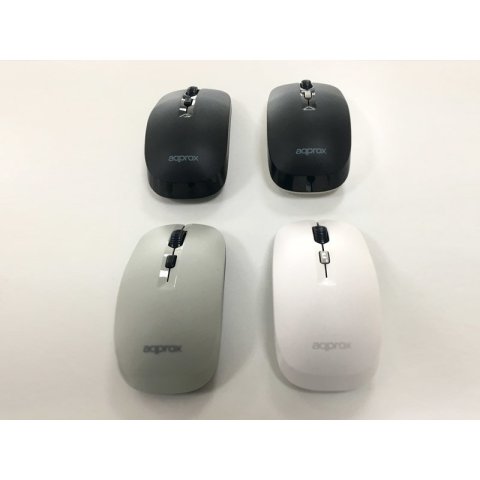 Mouse Approx Wireless Xm180 Grey   Black Nano Receptor Usb Appxm180gb