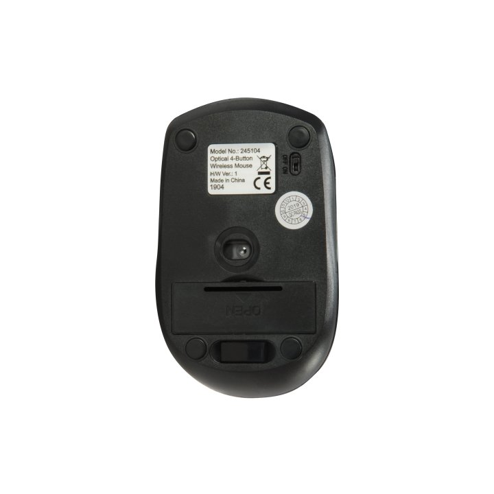 Mouse Equip Wireless Life Optico 2.4ghz 4 Botones Color Negro Dpi 800 1200 1600
