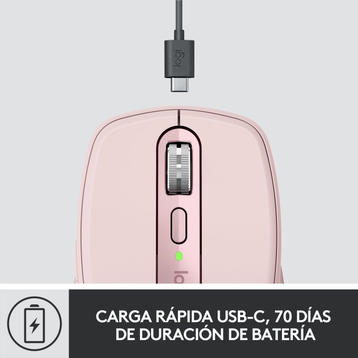 Mouse Logitech Wireless Y Bluetooth Anywhere 3 2.4ghz Unifying Y Bluetooth (3 Dispositivos Simultaneos) Rosa P n  910-005990