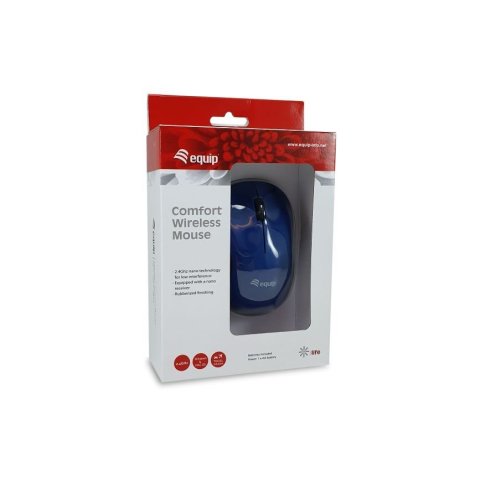 Mouse Equip Wireless Comfort Mouse 1200dpi Color Azul