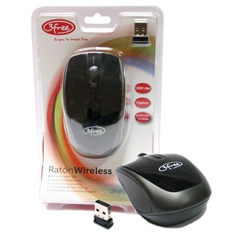 Mouse 3free Wireless Mcw401 Receptor Nano Negro