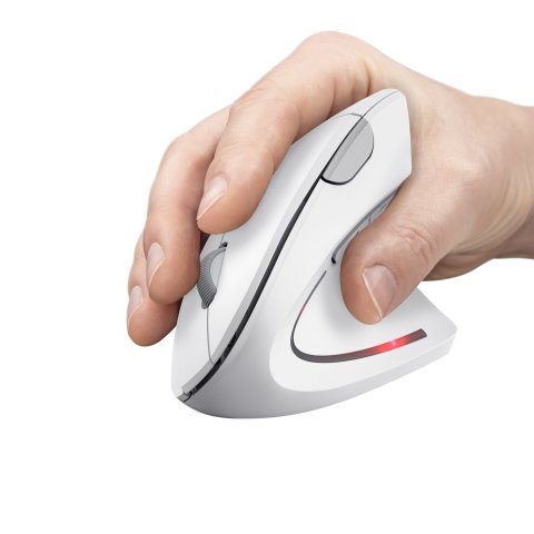 Mouse Trust Wireless Ergo Verto Vertical 800-1600dpi Blanco 25132