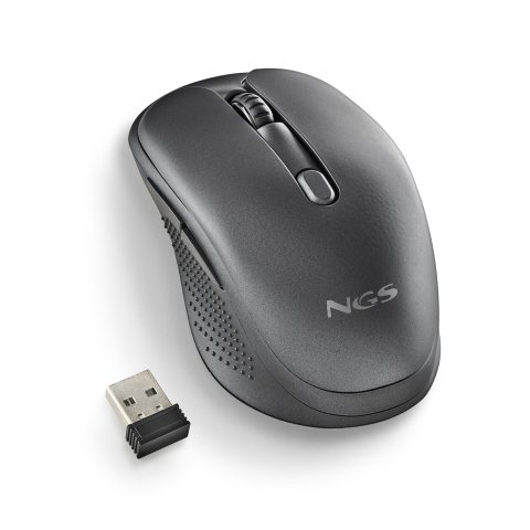 Mouse Ngs Wireless Evo Rust Black Recargable Con Teclas Silenciosas Negro