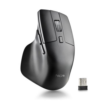 Mouse Ngs Wireless Multimodo Hit-rb Recargable Con Teclas Silenciosas 