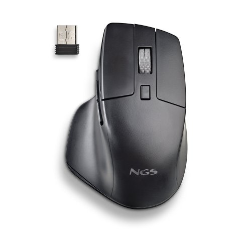 Mouse Ngs Wireless Multimodo Hit-rb Recargable Con Teclas Silenciosas 