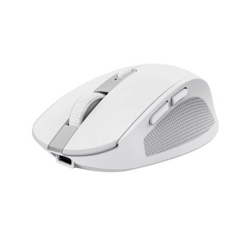 Mouse Trust Wireless Y Bluetooth Ozaa 24933 Blanco Recargable- Sensor Optico - 6 Botones - 800 1600 3200dpi - Receptor Usb-a 
