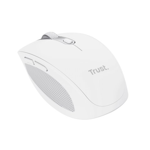 Mouse Trust Wireless Y Bluetooth Ozaa 24933 Blanco Recargable- Sensor Optico - 6 Botones - 800 1600 3200dpi - Receptor Usb-a 