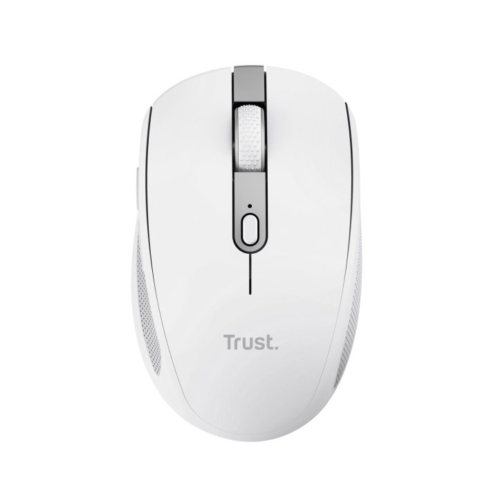 Mouse Trust Wireless Y Bluetooth Ozaa 24933 Blanco Recargable- Sensor Optico - 6 Botones - 800 1600 3200dpi - Receptor Usb-a 