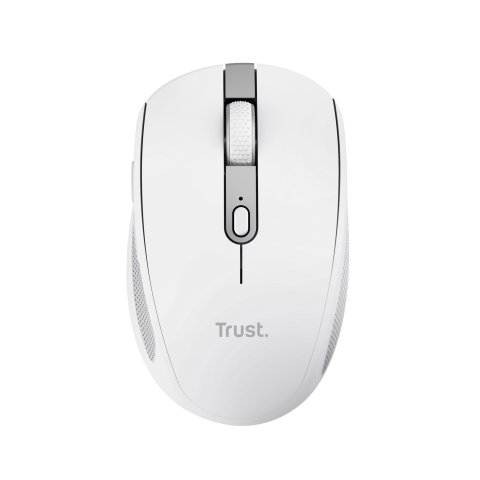 Mouse Trust Wireless Y Bluetooth Ozaa 24933 Blanco Recargable- Sensor Optico - 6 Botones - 800 1600 3200dpi - Receptor Usb-a 