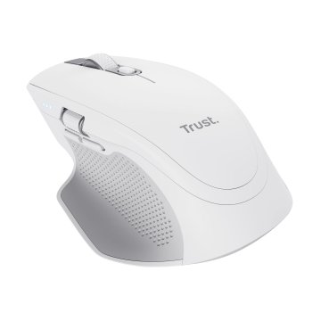 Mouse Trust Wireless Y Bluetooth Ozaa+ 24935 Blanco Multidespositivo Recargable- Sensor Optico - 6 Botones - 800 1600 3200dpi 2