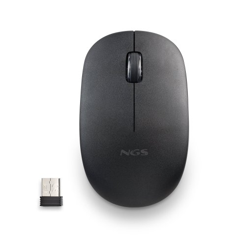 Mouse Ngs Wireless Fog Pro Negro 1000dpi 2 Botones Nano Receptor 2.4ghz