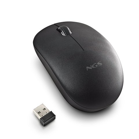 Mouse Ngs Wireless Fog Pro Negro 1000dpi 2 Botones Nano Receptor 2.4ghz
