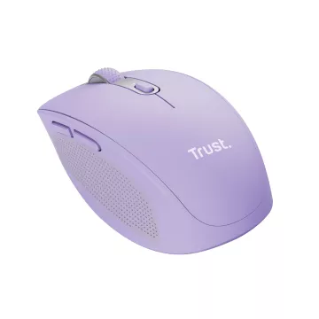 Mouse Trust Wireless Y Bluetooth Ozaa 25384 Morado Recargable- Sensor Optico - 6 Botones - 800 1600 3200dpi - Receptor Usb-a 2
