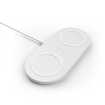 Base De Carga Inalámbrica Doble Belkin Wiz002vfwh 10w Boost Charge Color Blanco