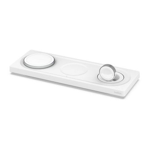 Base De Carga Inalambrica Belkin Wiz016vfwh Magsafe 3 En 1 Apple Iphone Airpods Watch Blanco