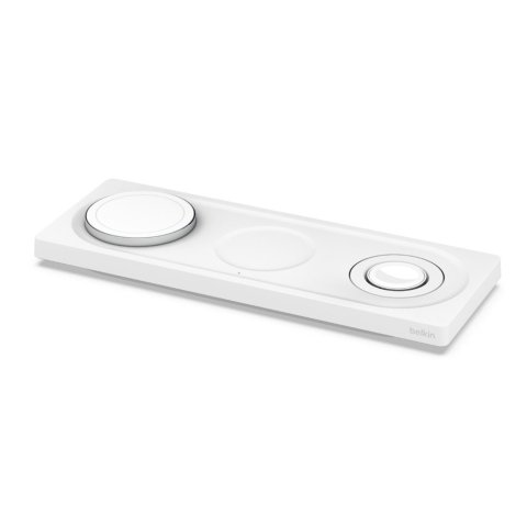 Base De Carga Inalambrica Belkin Wiz016vfwh Magsafe 3 En 1 Apple Iphone Airpods Watch Blanco