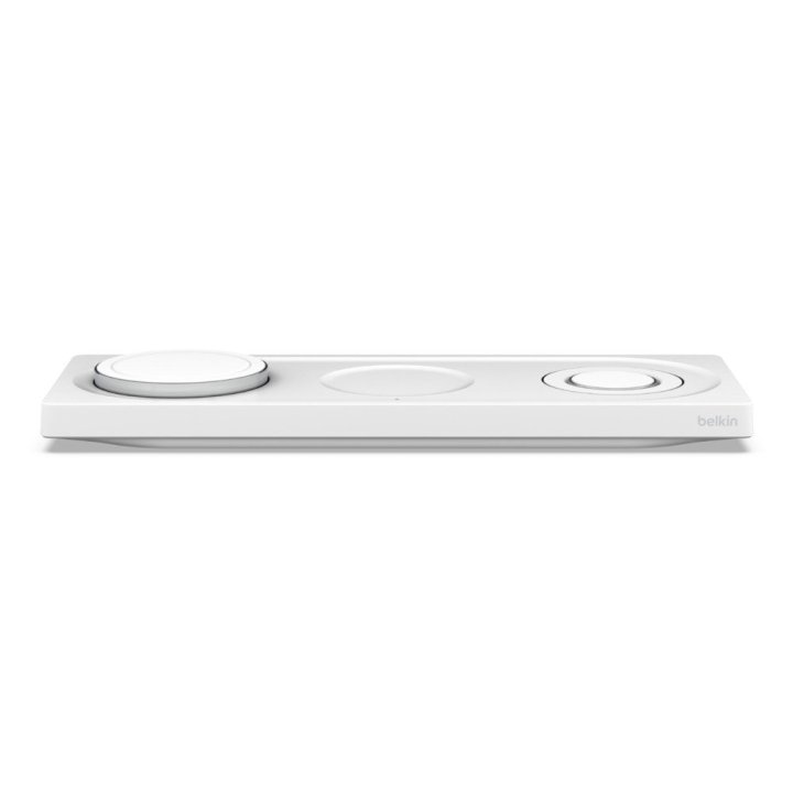 Base De Carga Inalambrica Belkin Wiz016vfwh Magsafe 3 En 1 Apple Iphone Airpods Watch Blanco