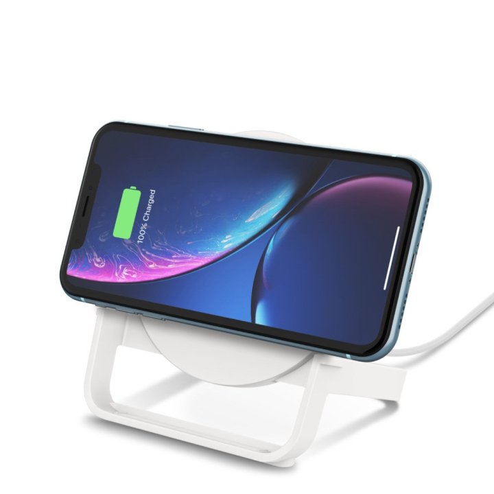 Cargador Inalambrico Belkin Wib001vfwh Charge 10w Blanco Con Soporte Para El Movil