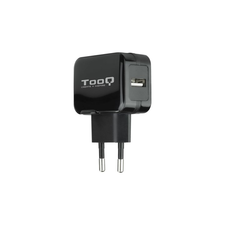 Cargador De Pared Tooq Tqwc-1s01 Usb 2,4a, Negro