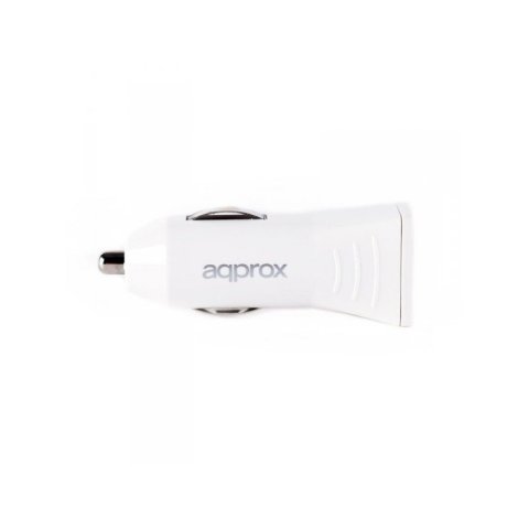 Cargador De Coche Approx 2 Usb 5v 3,1 Ah Color Blanco Appusbcar31w