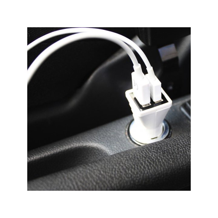 Cargador De Coche Approx 2 Usb 5v 3,1 Ah Color Blanco Appusbcar31w