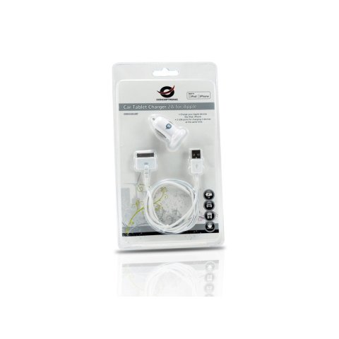 Kit Apple Cargador Conceptronic Para Coche A 2 Usb 5v 2a Y Cable Usb Apple 1105228
