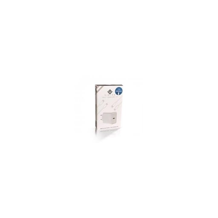 Cargador De Pared Vibian Carga Rapida 1 Puerto Usb-c 20w Incluye Cable Usb-c Android