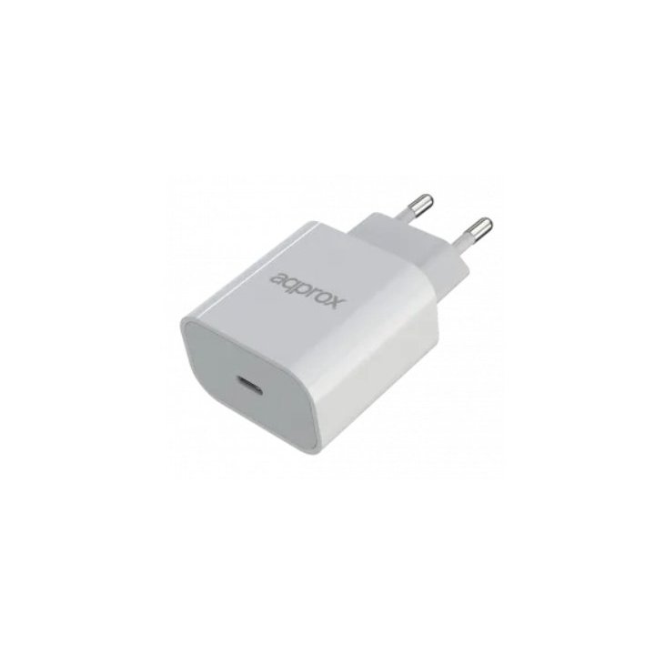 Cargador De Pared Approx Appusbwall30 Para Red Domestica A Usb Tipo C 20w