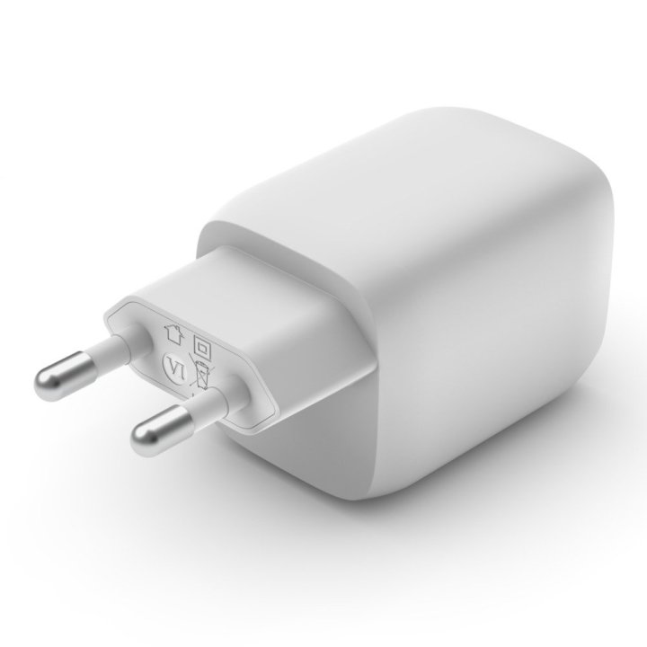 Cargador De Pared Belkin Wch013vfwh Doble Usb-c Gan Boost Charge Pro 65w (45w+20w)