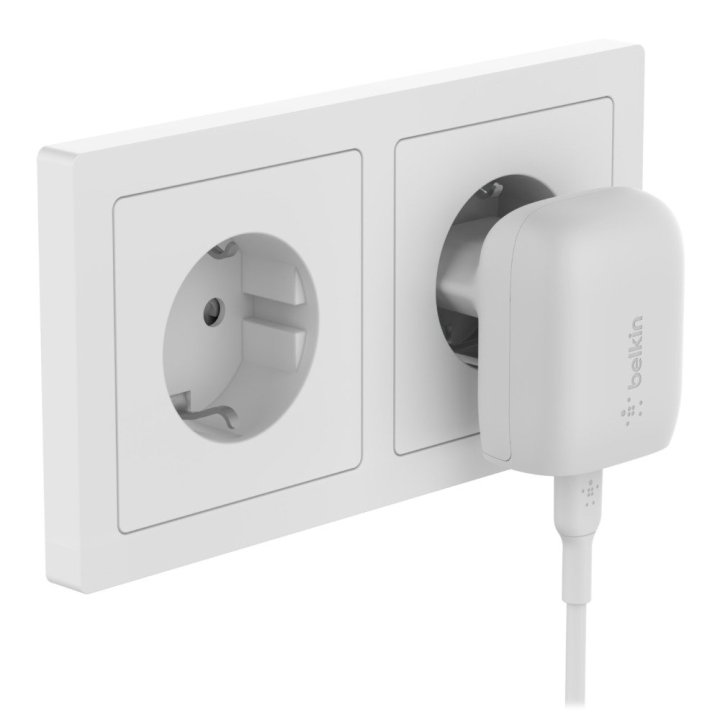 Cargador De Pared Belkin Wca006vfwh Boost Charge Usb-c 20w Blanco