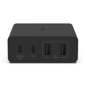 Cargador De Sobremesa Belkin Wch010vfbk 2xusb-c 2xusb-a Gan Boost Charge 108w Negro 2