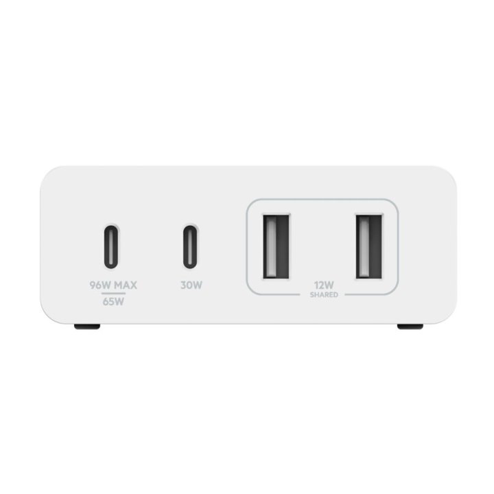 Cargador De Sobremesa Belkin Wch010vfwh 2xusb-c 2xusb-a Gan Boost Charge 108 Blanco
