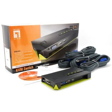 Conmutador Automatico Sobremesa Level One V t m 1a4 Cpus Usb Cables Incluidos 2
