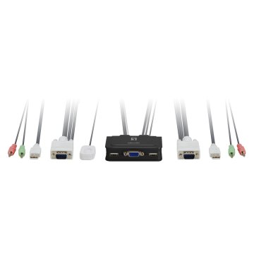 Conmutador Automatico Level One V t m 1a2 Cpus Usb Con Audio Cables Incluidos