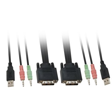 Conmutador Automatico Level One V t m 1a2 Cpus Dvii Usb Con Audio Cables Incluidos Kvm-0260 2