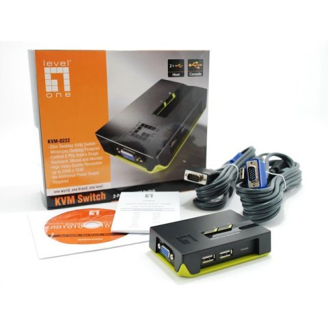 Conmutador Automatico Level One V t m 1a2 Cups Usb Cables Incluidos