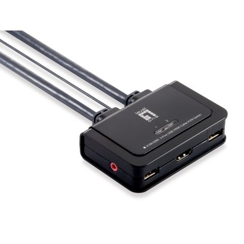 Conmutador Automatico Level One V t m 1a2 Cpus Hdmi Usb Con Audio Cables Incluidos