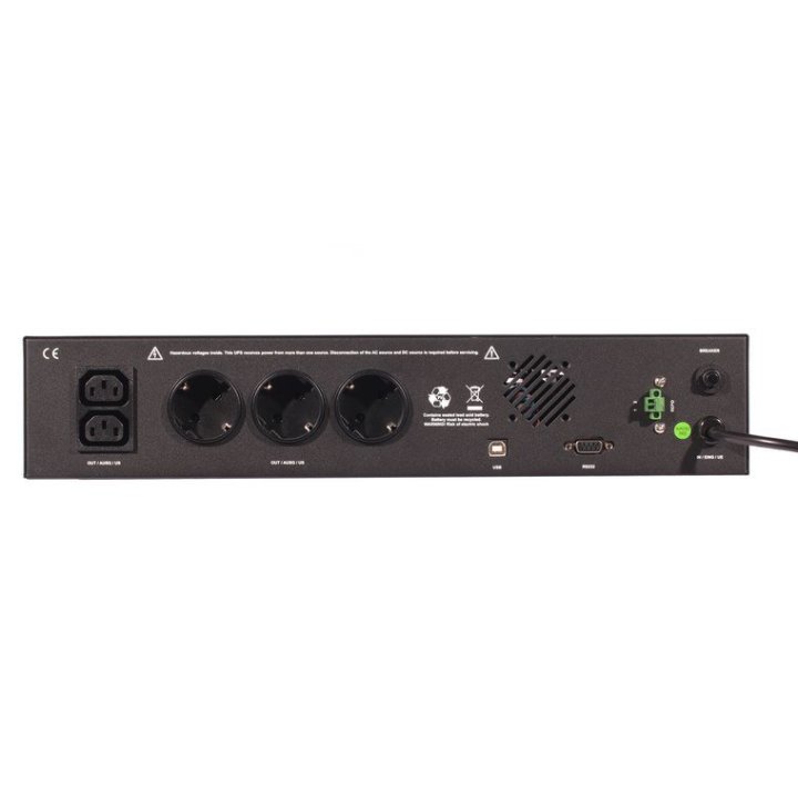 Sai Riello I-dialog Rack 60 - 600va   360 W Offline 3 X Shucko + 2 Iec
