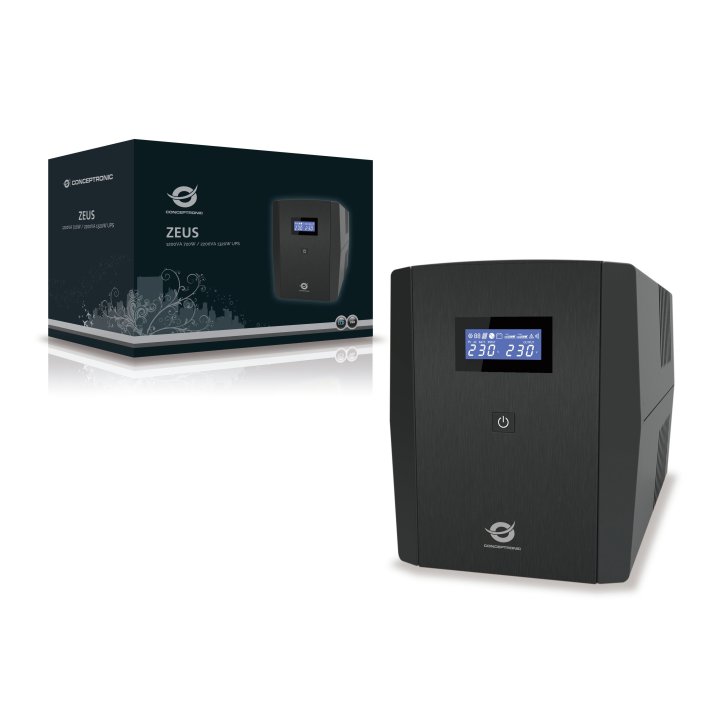Sai 2200va Conceptronic 1320w 2 Shucko + 3 Iec Proteccion Puerto Lan Modem Zeus 04em