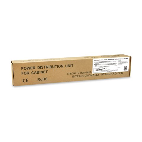 Regleta Alimentacion Aluminio Rack 19" 1u 6 Tomas Tipo Shucko Euro Con Magnetotermico Cable 1.8m
