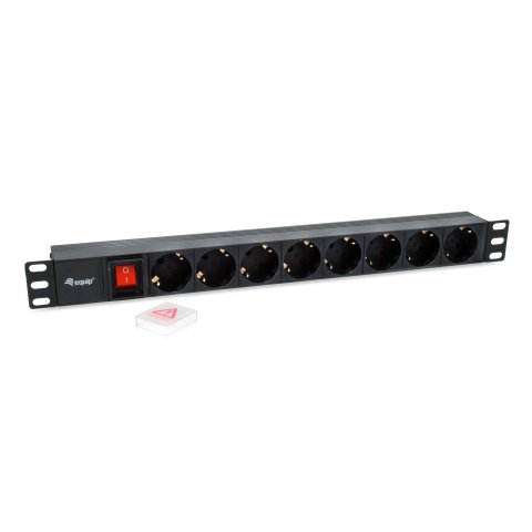 Regleta Alimentacion Rack 19" 1u 8 Tomas Con Interruptor Cable Iec 14 Especial Sai