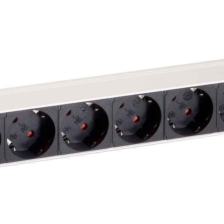 Regleta Alimentacion Aluminio Rack 19" 1u 8 Tomas Con Interruptor