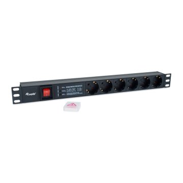 Regleta Alimentacion Aluminio Rack 19" 1u 6 Tomas  Con Interruptor  Proteccion De Voltaje Y Filtro 2