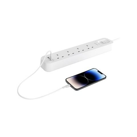 Regleta Alimentacion Belkin Srb001vf2m De Proteccion Contra Sobretensiones 4 Tomas Boton Apagado Usb-c Usb-a