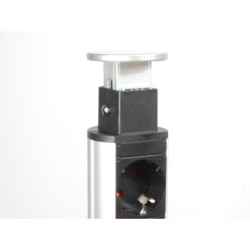 Regleta Equip Pop-up Para Mesa 3 Tomas + 2 Puertos Usb Con Interruptor Aluminio Diametro 60mm 2