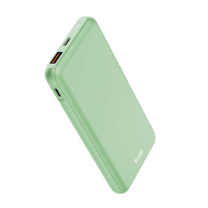 Powerbank Universal Trust 25033 Redoh 10000mah Color Verde 18w Carga Rapida 2xusb-c 1xusb-a
