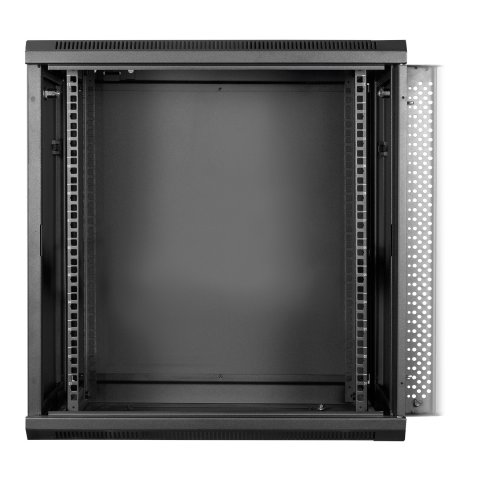 Armario Mural 19" Aiten Data 12u Ai6412s 600 X 450 X 635 2l Color Negro Puerta De Cristal Templado