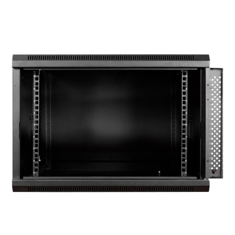 Armario Mural 19" Aiten Data 9u Ai6609s 600 X 600 X 520 2l Color Negro Puerta De Cristal Templado